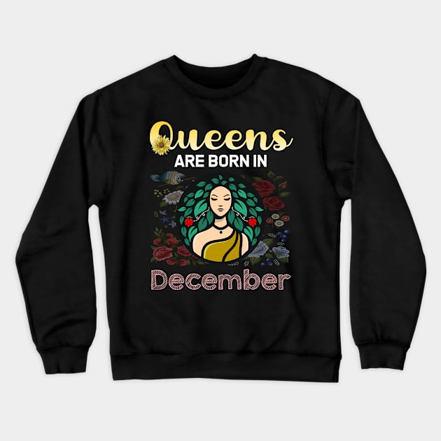 Queen Leaves December Crewneck Sweatshirt by symptomovertake